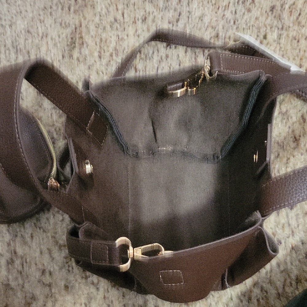 Remi & Reid. NWT Chic Brown Mini Tote Bag Set - Picture 3 of 6